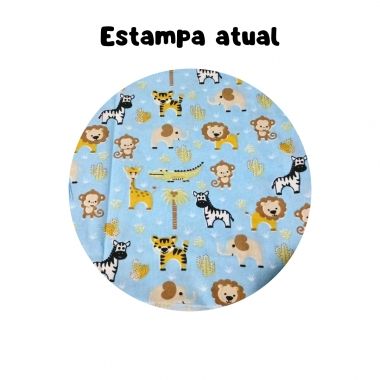 Cama Retangular Estampada Azul